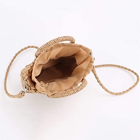 Mini Semi-circle Rattan Straw Bag